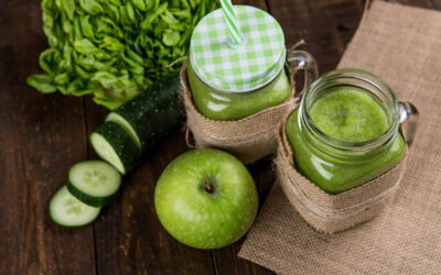 Jugo verde con aceites esenciales